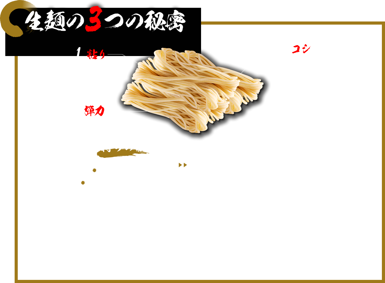 生麺の3つの秘密